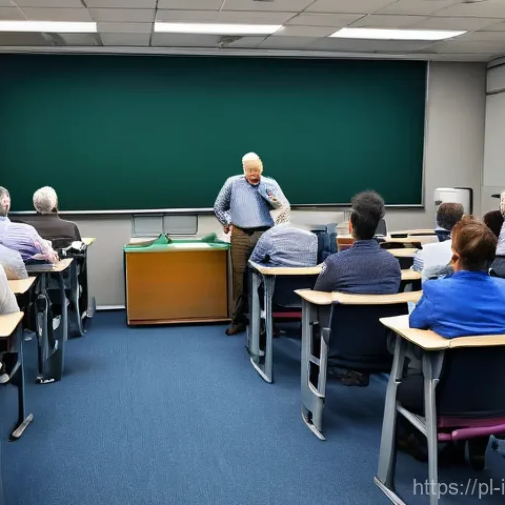 산업재해 예방을 위한 워크숍 기획 - The Monotony of Outdated Safety Training**
> **Prompt:** A drab, poorly lit classroom filled with a...